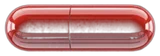 Red capsule pill