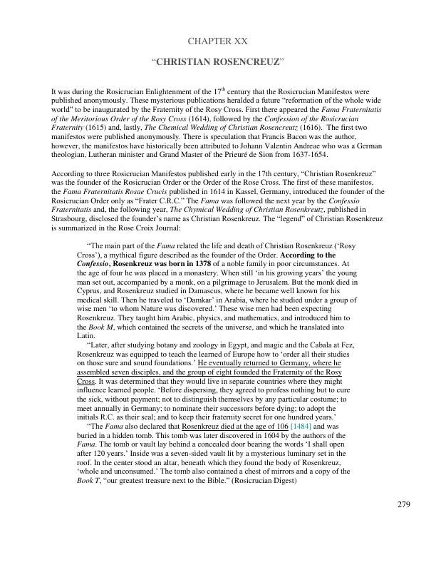 First page of Christian Rosencreuz