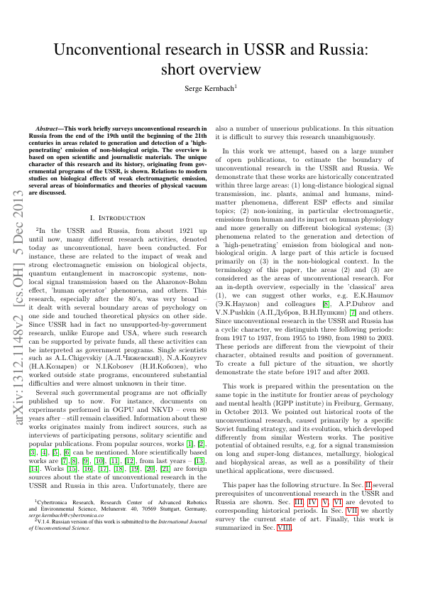 First page of MIND CONTROL RUSSIA MKULTRA
