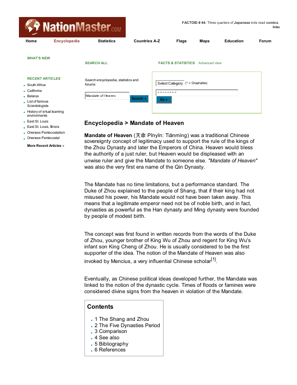 First page of Mandate of Heaven Eastern Principle Adopted by Khazars
