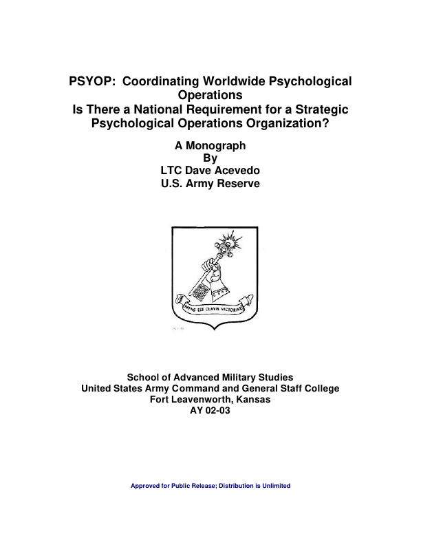 First page of PSYOP