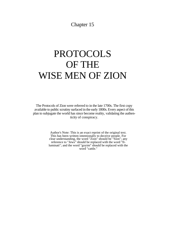 First page of ProtocolsOfTheWiseMenOfZion