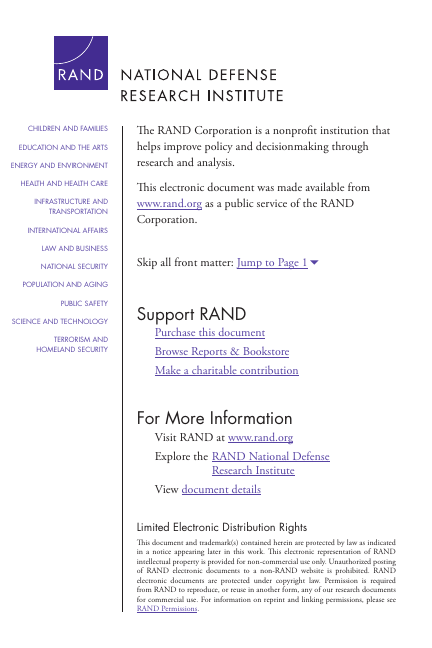 First page of RAND Path to Victory