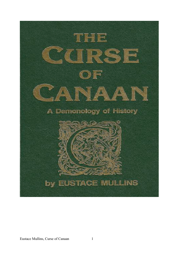 First page of The Curse of Canaan by Eustice Mullins