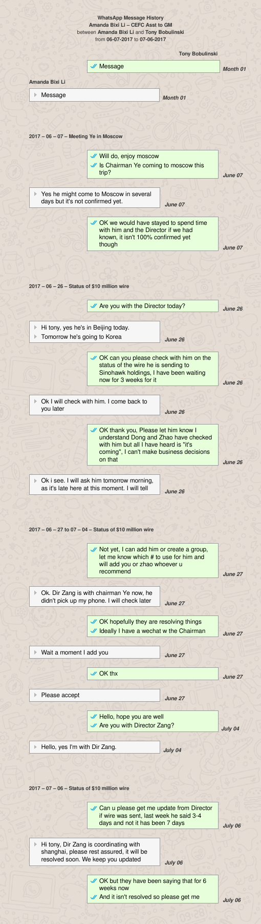 First page of Tony Bobalinski Biden Texts